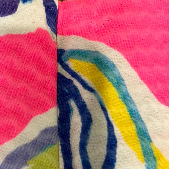 Lilly Pulitzer Pink Marigold Swept By The Tides Mini Skort Skirt - 2 - Picture 13 of 16